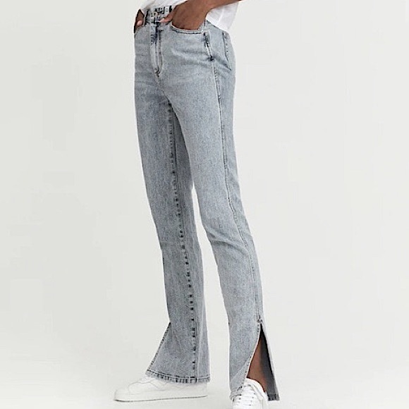 Something Navy Nina Slit Hem Jeans - Picture 1 of 11